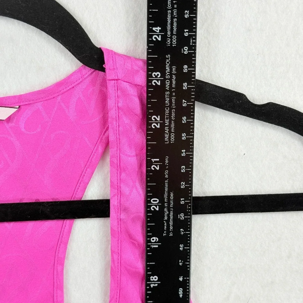 Victoria Secret Tank Top Womens Small Pink Logo Racerback Barbiecore Coquette